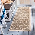 thumbnail image 2 of Safavieh Courtyard Brown Indoor Outdoor Rug - Runner 2'4" x 14', 2 of 4