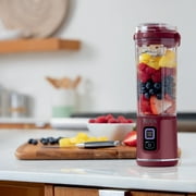 Ninja Blast Portable Personal 18 Oz Blender w/ Leak Proof & Easy Sip Lid, Rechargeable Base, BC151CR Cranberry Red