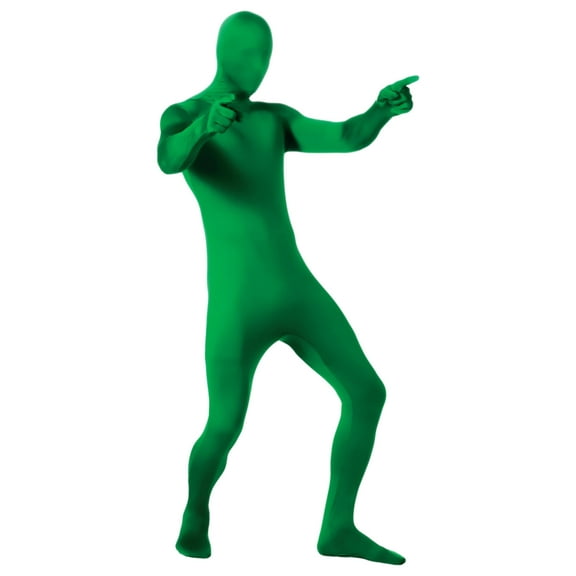 Rubies Mens Green Full Body Stretch Jumpsuit Costume Jumper Bodysuit Large