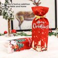 thumbnail image 4 of Moyic Funda para botella de vino, muñeco de nieve de Navidad, dibujo de color rojo, manga de encaje, ropa de de comedor, bolsa de cerveza, Kits de decoración para fiestas Blanco Moyic HA068246-01, 4 of 6