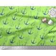 thumbnail image 3 of Soimoi Green Poly Georgette Fabric Anchor Hook Nautical Decor Fabric Printed Yard 42 Inch Wide, 3 of 3
