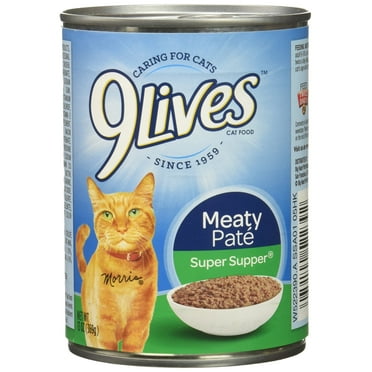 9Lives Meaty Paté Super MMF7 Supper Wet Cat Food, 13 Ounce (Pack of 12)
