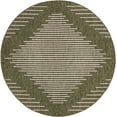 thumbnail image 2 of Unique Loom Outdoor Modern Collection Area Rug - Tambor (6' Round Green/Ivory), 2 of 6