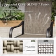 thumbnail image 4 of Sophia & William 6Pcs Outdoor Patio Dining Set with 10Ft Beige Umbrella Metal Table and Highback Textilene Chairs Set 23" Deeper Seat Patio Furniture Set, 4 of 13