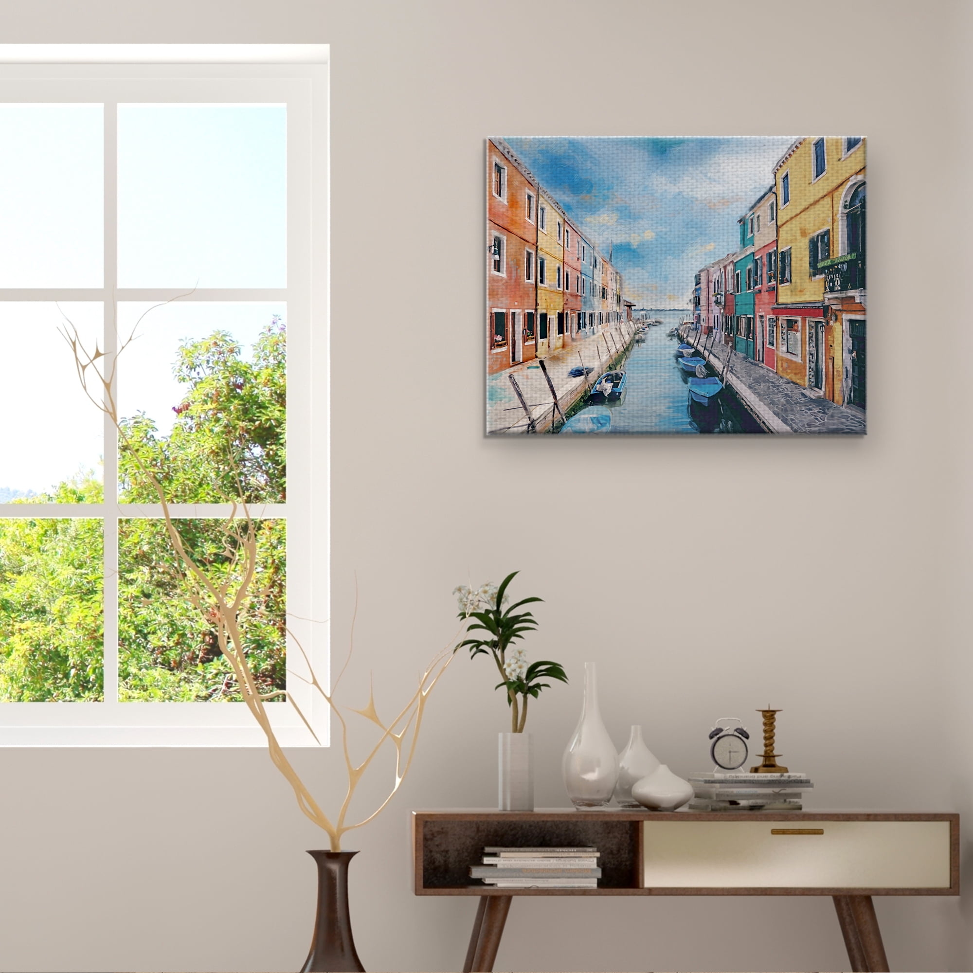 Fine Art Canvas Colors of Venice Italian Architecture by Studio Arts Canvas Art Print