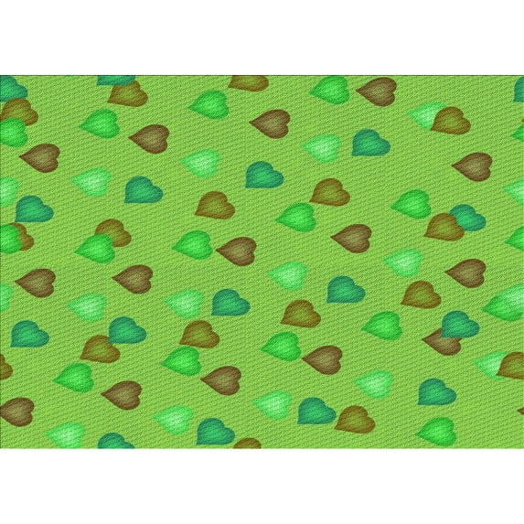 Ahgly Company Indoor Rectangle Patterned Bright Green Area Rugs, 3' x 5'