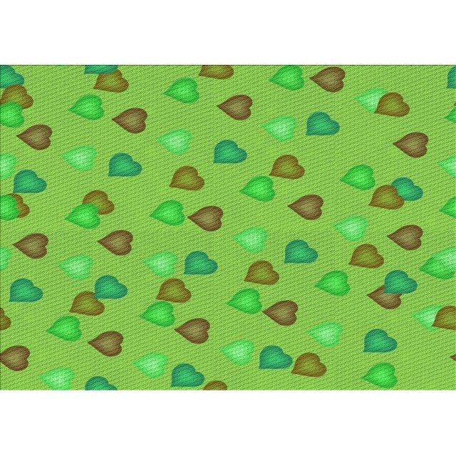 Ahgly Company Machine Washable Indoor Rectangle Transitional Bright Green Area Rugs, 8' x 10'