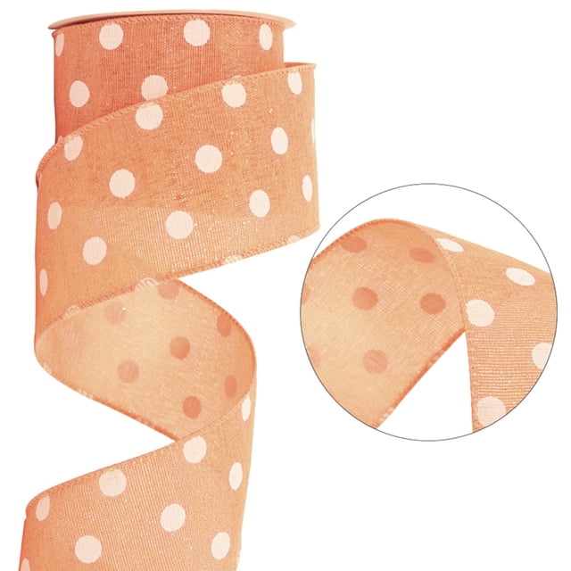Clearance NANDIYNZHI Plain Polka Dot Ribbon Spring Fresh Imitation Linen Ribbon Gift Flower Packaging Diy Ribbon A