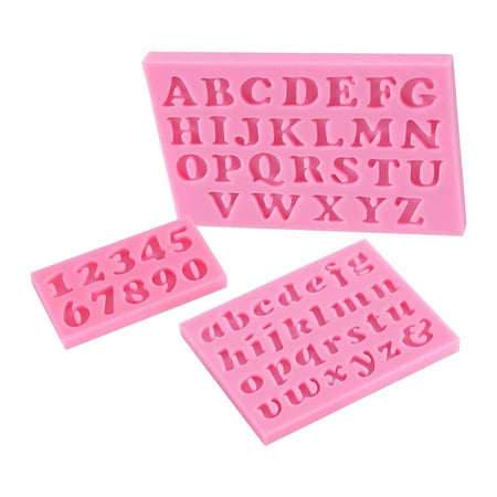 

Teblacker 3 Pcs Letter Molds for Chocolate Covered Strawberries Silicone Fondant Molds for Breakable Hearts and Cake Decorating Number Molds