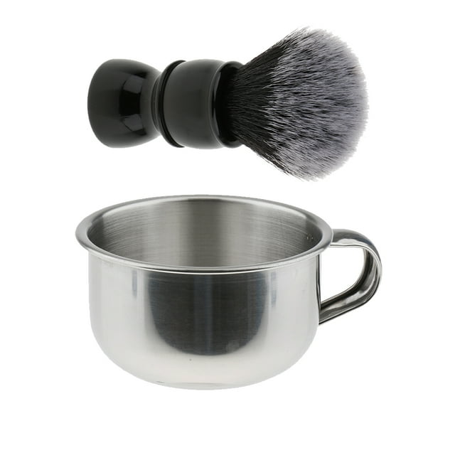 2 Piezas Hombres Barbero Barba Aseo De Afeitado Cepillo Taza Taza Taza Juego Kit
