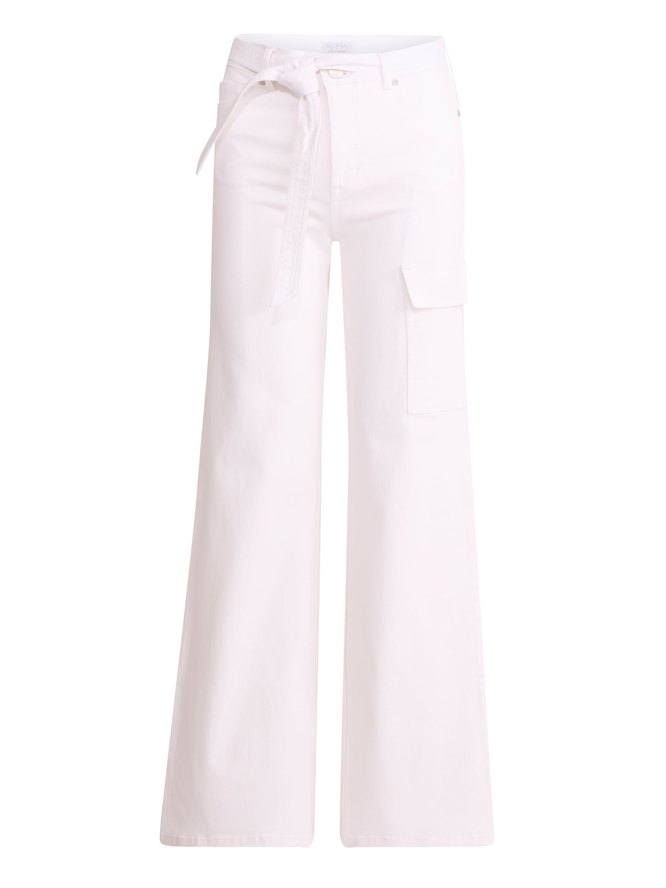 Sofia by Sofia Vergara Women's and Women's Plus Margot Wide Leg High Rise Cargo Jeans with Belt, Sizes 0-28W