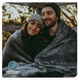 thumbnail image 4 of Fleece Microplush Blanket - Lightweight Throw for Bed, Sofa, Couch, Movie Night, Camping, Gifts, and Travel - Ultra Soft Warm Blanket (Throw/Travel, Dark Blue), 4 of 9