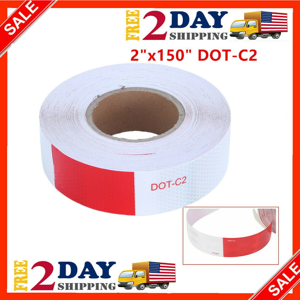 Details about   2Pcs 2”x150’ Dot-C2 Approved Reflective Conspicuity Tape Safety Good Reflective 