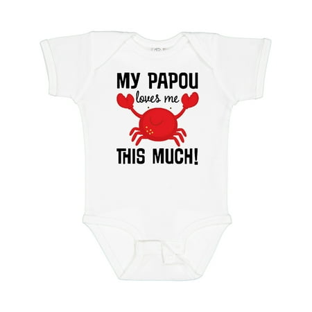 

Inktastic My Papou Loves Me Gift Baby Boy or Baby Girl Bodysuit