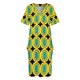 thumbnail image 3 of Vestido suelto con bolso con cremallera para mujer, llévalo con estampado de los 60 años para ocasiones oficiales, 3 of 6