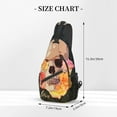 thumbnail image 3 of ZNDUO Sling Bag, Men Shoulder Backpack Small Cross Body Chest Sling Backpack-Romantic Love Skull Print Pattern, 3 of 8