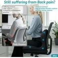 thumbnail image 3 of Memory Foam Seat Cushion,Office Chair Cushion with Lumbar Support for Back Pressure Relief, Car Seat Cushion with Adjustable Strap,Sciatica Pad Cushions for Car,Truck, Desk,Gaming Chair, 3 of 13