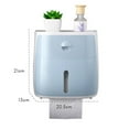 thumbnail image 2 of braveheart Toilet Paper Holders Double Layer Storage Rack Pumping Toilet Paper Box Hand Carton Toilet Box Punch Free Blue, 2 of 4