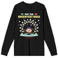 thumbnail image 3 of Christmas Vacation Not the Brightest Bulb Men's Black Long Sleeve Shirt-M, 3 of 3