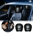 thumbnail image 2 of Car Headrest Covers Scary Face Printing Auto Seat Universal Elastic Headrest Protector with Glowing Eye Design Funny Halloween Decor for Interior Vehicle Truck SUV 11 Inch, 2 of 8