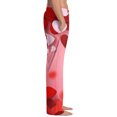 thumbnail image 3 of Fgvctg Valentine's Day Mens Pajamas Casual Sleepwear Wide Leg Pajamas Heart Print High Waisted Pjs Pant Stretch Spring Drawstring Lounge Pants with Pockets Vermilion L, 3 of 6