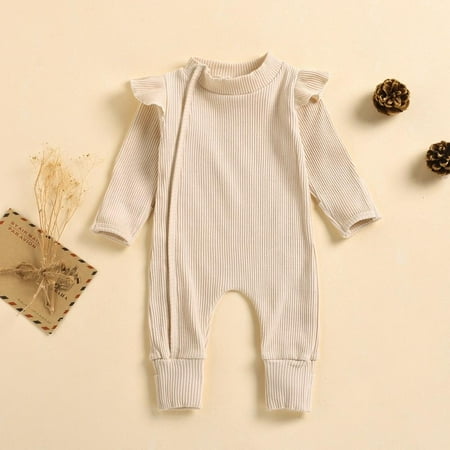 

Leonard Autumn Infant Baby Girls Jumpsuit Clothes Knitting Solid Long Sleeve Rompers Jumpsuits Kids Newborn Girl Clothing