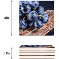 thumbnail image 3 of FMSHPON Grape Set of 6 Coaster for Drinks, Absorbent Ceramic Stone Coasters Cup Mat with Cork Base for Home Kitchen Room Coffee Table Bar Decor, 3 of 4