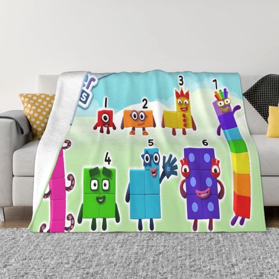 Numberblock-1 (5) Throw Blanket Fleece Blanket Lightweight Soft Flannel Living Room Bedroom Sofa Quilt Blankets All Season Air Conditioning Blanket