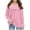 Pink, variant on HAiming Girls Short Sleeve Tunic Tops Dressy Casual Loose Ruffle Round Neck T Shirts Kids Summer Soft Blouses