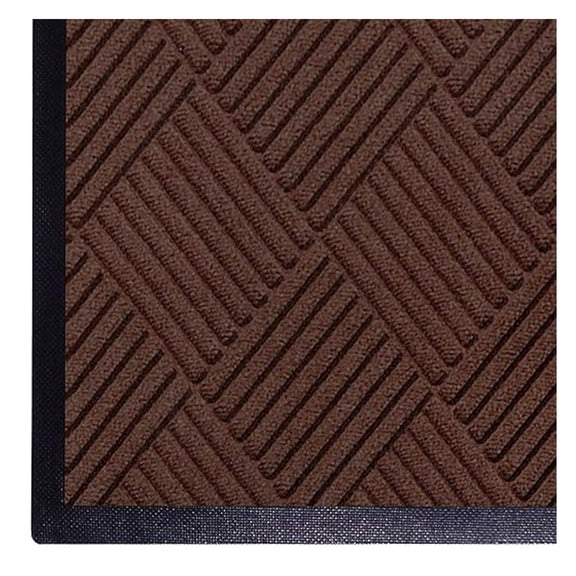 WaterHog -Pattern Grade Entrance Mat, Indoor/Outdoor Floor Mat 3' Length x 2' Width, Dark Brown by M A Matting