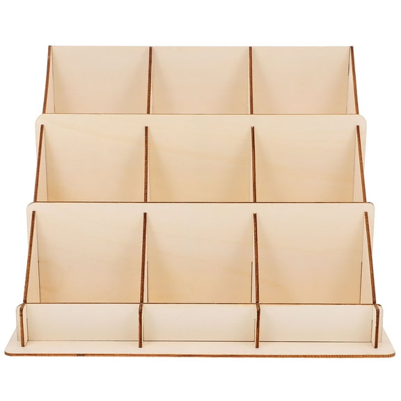 FRCOLOR Wooden Card Display Stand for Greeting Cards and Postcards Multi Use with Spacious Design 7.5 x 4.2 inches