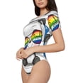 thumbnail image 3 of Picia Panda with Sun glasses Womens One Piece Swimsuits Modest Tummy Control Bathing Suits Lace Up Slimming Swim Suit-XX-Large, 3 of 9