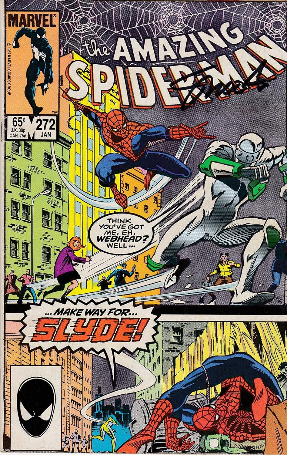 Signed Amazing Spider-Man #272 Jim Shooter FINE Spiderman
