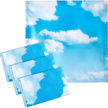 4 Pcs 2 x 2 Feet Fluorescent Light Covers for Ceiling Lights Sky Cloud