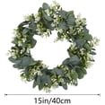 thumbnail image 7 of Fake Flowers,Round Garland Ring White Field Knocker Decoration Simulation Door Pendant Lysimachia Artificial flowers, 7 of 7