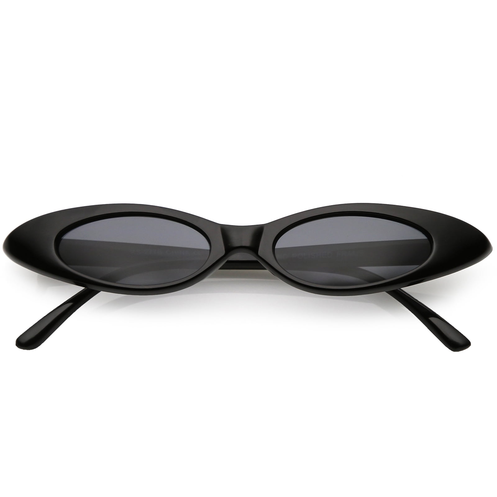 Ultra Thin Extreme Oval Sunglasses Neutral Colored Oval Lens 47mm ...