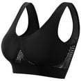 thumbnail image 2 of GPOECD Plus Size Bras for Women Comfort Sports Bra Seamless Wirefree Breathable Yoga Bra Sleep Workout Running Racerback Sports Bras for Women,Black,XXXXXL, 2 of 6