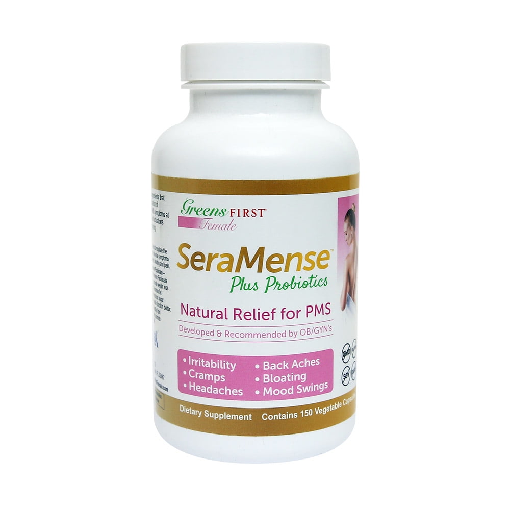Greens First SeraMense™ Plus Probiotics Natural PMS Relief Supplement