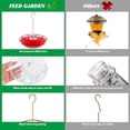 thumbnail image 3 of 16 oz Plastic Disc Hummingbird Feeders for Outdoors Hanging, Leak-Resistant Nectar Feeder with 5 Ports, Wide Mouth Easy Clean & Refill, Built-in Ant Moat for Garden Backyard, 3 of 9