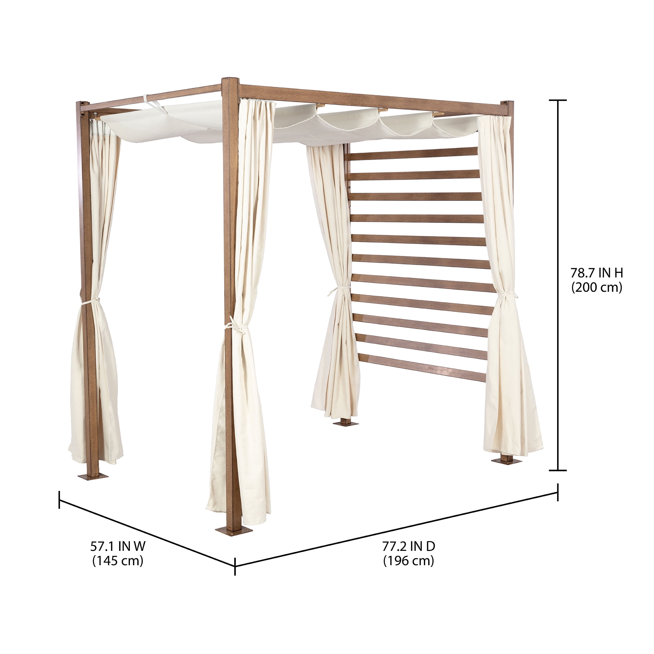 BHG PL Cabana Pergola, Canopy, off White, Polyester Treated Fabric