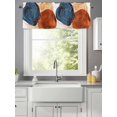 thumbnail image 3 of Curtain Valance for Windows,Abstract Boho Geometric Art Kitchen Valances Rod Pocket Short Curtains,Navy Blue Burnt Orange Graffiti Window Treatment Panel for Bedroom Bathroom 54x18in, 3 of 9