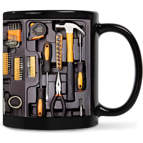 Mechanic Toolbox Coffee Mug, 11oz Ceramic, Gift for Husband, Dad, Handyman