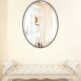 thumbnail image 3 of OVALCREST - Singapore Framed Floating Oval Mirror - Rubbed Bronze - 20 5/8" x 24 5/8", 3 of 8