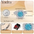 thumbnail image 6 of Yndra Birthstone Ring for Women,Silver Plated Halo CZ Adjustable Ring,Vintage Promise Band Ring,Valentine’s Day Birthday Christmas Mother’s Day Jewelry Gift for Wife Mom Girlfriend, 6 of 9