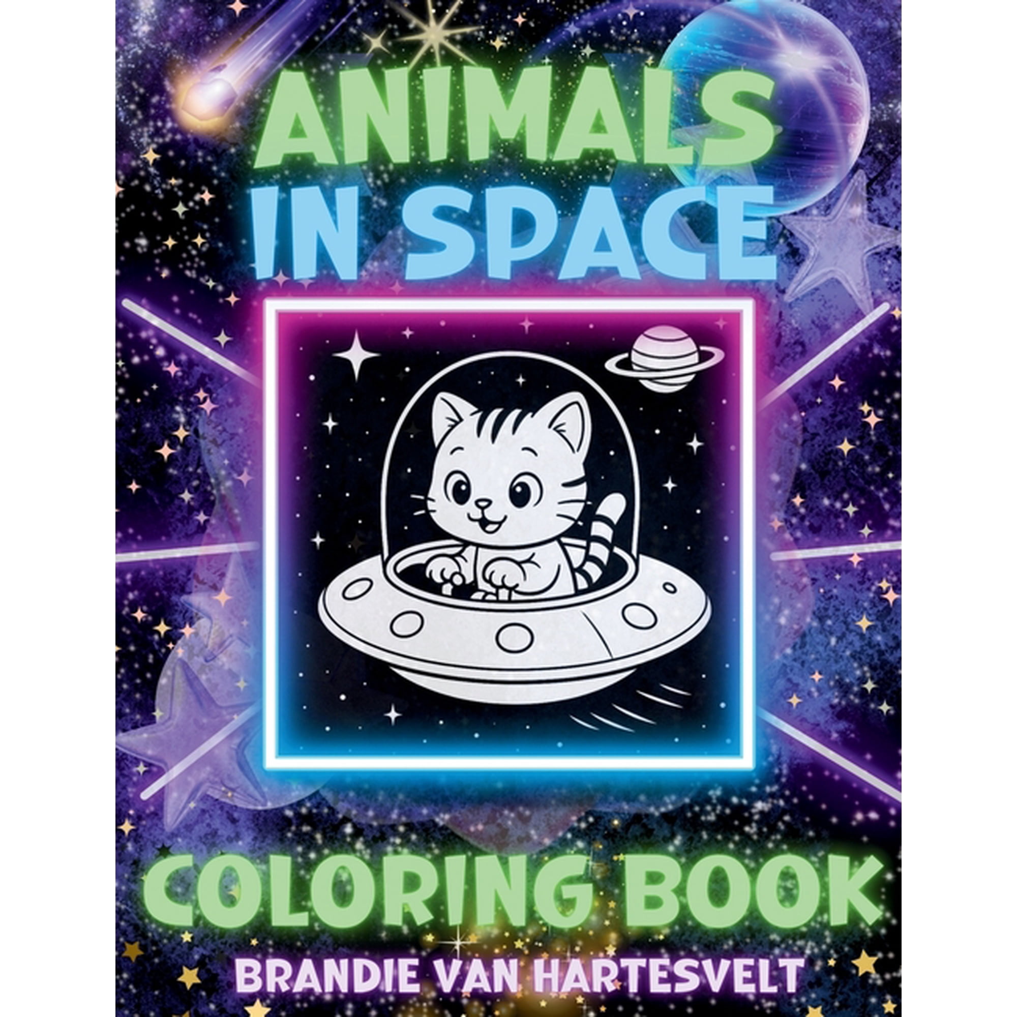 Animals in Space: Coloring Book (Paperback)