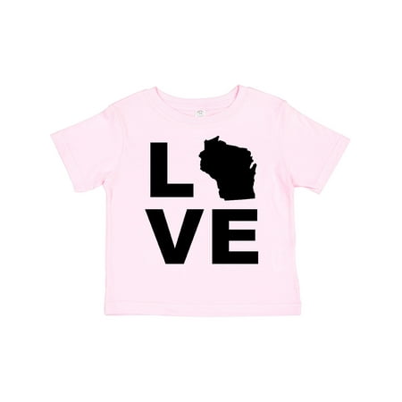

Inktastic Love Wisconsin Gift Toddler Boy or Toddler Girl T-Shirt