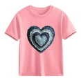 thumbnail image 2 of Piuwrlz Girl Graphic Shirts Tops Girls Short T-Shirts Sleeve Pullover Pink Size 9 Years, 2 of 10