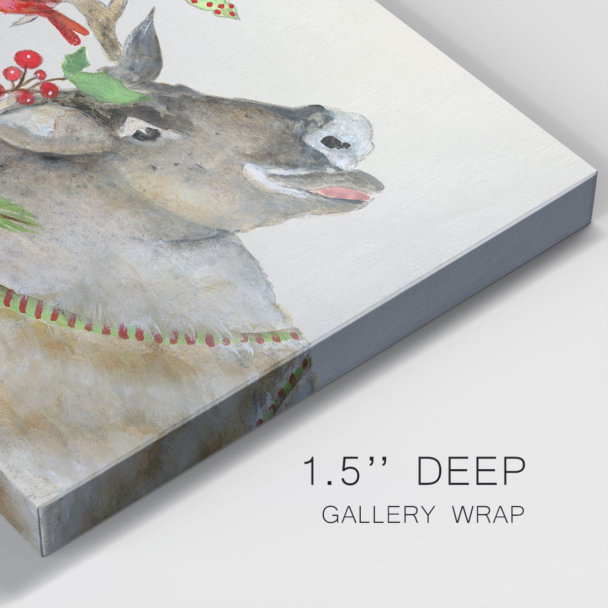 Playful Reindeer I- Gallery Wrapped Canvas