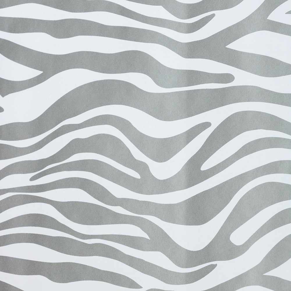 JAM Paper Silver & White Zebra Wrapping Paper, 50 Sq ft. Total, 2 per Pack