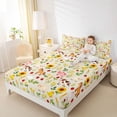 thumbnail image 4 of Feelyou Horse Pig Sheep Queen Sheet Sets, Rustic Farmhouse Flower Kid Bed Set, 4pcs, 4 of 7